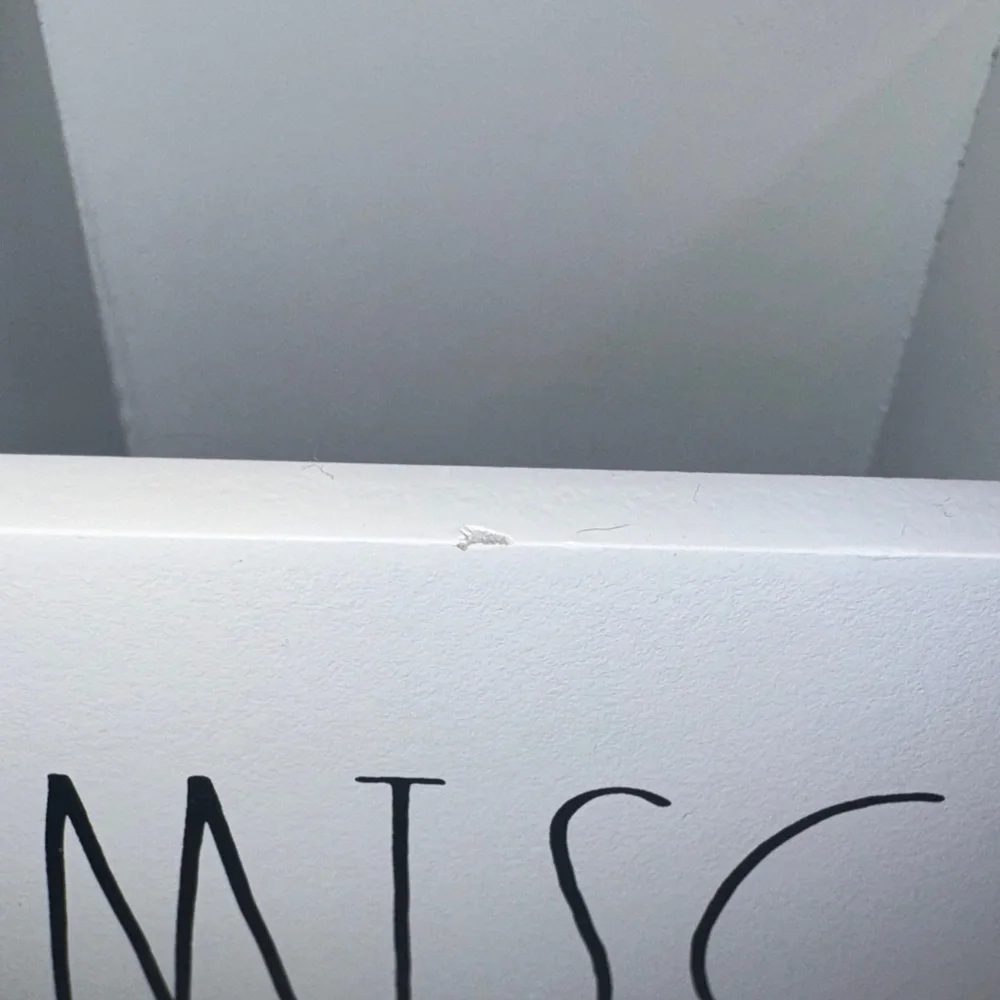 Rae Dunn White Bathroom Organizer - Picture 2 of 3